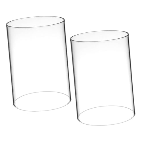 Zerodeko 2stücke Transparente Glaskuppeln Für Kerzen Kerzenhalter Dekorative Candle Covers Für Romantische Anlässe Und Stilvolle Tischdekoration von Zerodeko