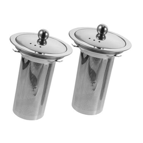 Zerodeko 2Stücke Teesieb mit Deckel Feinmaschiger Teefilter für Tee Hochtemperaturbeständig Teekannen und Tassen Zubehör für Tee-zubereitung von Zerodeko