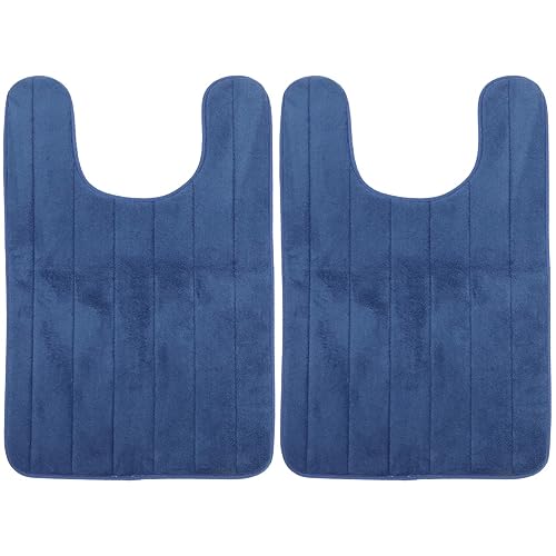 Zerodeko 2st U-förmiger Toilettensitz U-förmige Wc-bodenmatte Toilettenvorleger in U-Form Waschbar Toilettenmatten Für Badezimmer U-förmig Für Badematten Polyester Schwamm Badedecke von Zerodeko