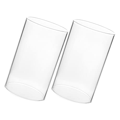 Zerodeko 2stücke Klares Glas Kerzenhülle Abdeckung Winddicht Transparente Kerzen Schutzgläser Für Tischdeko von Zerodeko