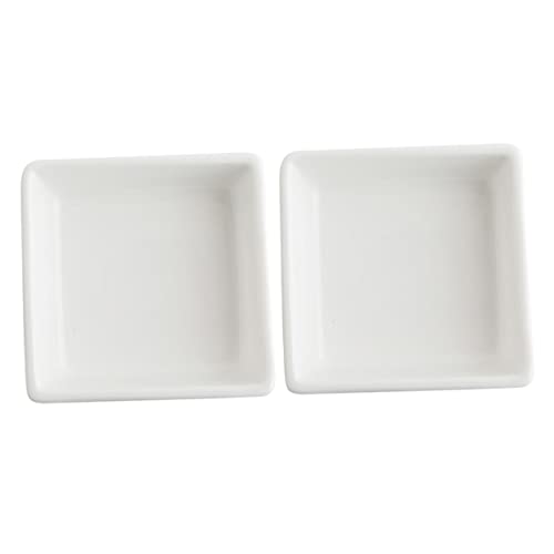 Zerodeko 2stücke Kreative Pudding Und Snackschalen Quadratische Servierplatten Für Saucen Dips Und Kleine Snacks Vielseitig Einsetzbar Als Tischdekoration von Zerodeko