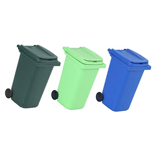 Zerodeko 3 Stück Mini Desktop Mülleimer mit Deckel Multifunktionaler Tischabfalleimer für Büro Schreibtisch und Küche Kompakter Papierkorb zur Aufbewahrung von Müll und Zufällige Farbe von Zerodeko