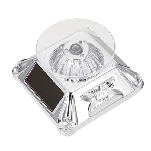Zerodeko 3 Stück Schmuckständer Drehbarer Ausstellungsständer Drehteller Vitrine 360° Drehteller Uhrenständer Solar Drehständer Halter Uhren Silber Kunststoff von Zerodeko