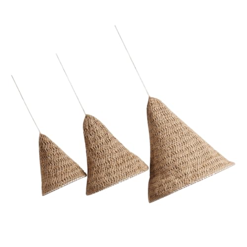 Zerodeko 3 Stück Teiliges Boho Lampenschirm Handgewebtem Baumwoll-leinen-material Natürliche Atmungsaktive Hängelampen für Wohnzimmer Küche Flur Leicht und Installieren von Zerodeko