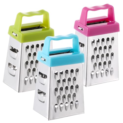 Zerodeko 3 Stück Teiliges Mini Edelstahl Käse Knoblauchreibe mit Vier Seiten Vielseitiger Gemüseschneider für Kartoffeln Praktische Küchenhilfe in Blau Hellgrün und Rosa Zerodeko 3 Stück Teiliges Mini Edelstahl Käse Knoblauchreibe mit Vier Seiten Vielseitiger Gemüseschneider für Kartoffeln Praktische Küchenhilfe in Blau Hellgrün und Rosa von Zerodeko