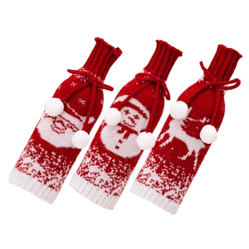 Zerodeko 3 Stück Weihnachtsweinflaschenkleidung weihnachtsmotiv weihnachtsessen Christbaumschmuck Weihnachtsweinhüllen Weinversorgung weihnachtliche Weinflaschen-Kleidungsdekoration Stoff Zerodeko 3 Stück Weihnachtsweinflaschenkleidung weihnachtsmotiv weihnachtsessen Christbaumschmuck Weihnachtsweinhüllen Weinversorgung weihnachtliche Weinflaschen-Kleidungsdekoration Stoff von Zerodeko