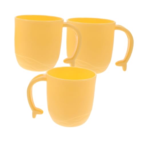 Zerodeko 3 Stück Zahnpasta Becher mit Cartoon Delfin Griff Wiederverwendbare Mundspülbecher aus Kunststoff als Zahnbürstenhalter und Waschbecher für Gelb Zerodeko 3 Stück Zahnpasta Becher mit Cartoon Delfin Griff Wiederverwendbare Mundspülbecher aus Kunststoff als Zahnbürstenhalter und Waschbecher für Gelb von Zerodeko