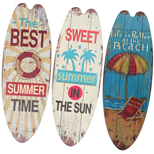 Zerodeko 3-Teiliges Surfbrett-Schild Holz Surfbrett-Schild Strand-Themen-Wandschild Dekoration Bar Zum Aufhängen Surfbrett-Schild Strand Wandbehang Deko-Schild Zerodeko 3-Teiliges Surfbrett-Schild Holz Surfbrett-Schild Strand-Themen-Wandschild Dekoration Bar Zum Aufhängen Surfbrett-Schild Strand Wandbehang Deko-Schild von Zerodeko