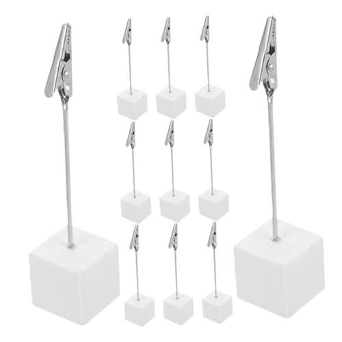 Zerodeko 30 Stück Holz Memo Clip Halter Quadratischer Notizhalter mit Clip und Würfelbasis Multifunktionaler Fotohalter und Zettelständer Natürlicher Holzständer für Büro und Zuhause von Zerodeko