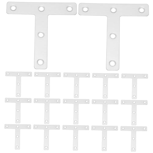 Zerodeko 30 Stück Teiliges Edelstahl T förmiges Eckwinkel Verstärkt Rostfrei Schwere Ausführung Möbelverbinder Stabile Winkelbefestigung für Schränke Ablagen Tische von Zerodeko