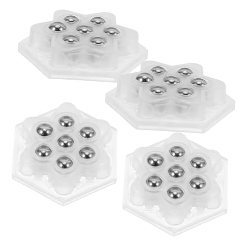 Zerodeko 32 Stück Teiliges Mini Selbstklebende Möbelrollen mit Edelstahl-Lager Drehbar Leise Möbelräder für Kleine Koffer Aufbewahrungsboxen von Zerodeko