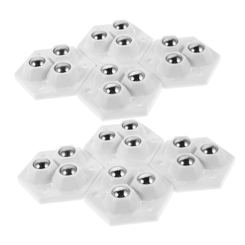 Zerodeko 32 Stück Teiliges Selbstklebende Möbel-lenkrollen Kugel-lager Geräuschlos und Belastbar Mini-möbelrollen für Kühlschrank Waschmaschine und Küchenmöbel Einfache Montage ohne Bohren von Zerodeko