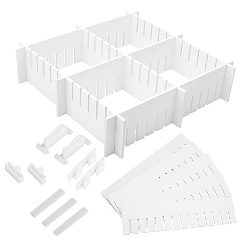 Zerodeko 34 Stk Schubladenteiler Aus Kunststoff Schubladenteiler 49 Cm Schubladenteiler 47 Cm Organizer Mit Trennwand Schubladenteiler Organizer Schubladenteilung Trimmer Weiß Abschneiden von Zerodeko