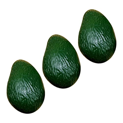 Zerodeko 3St Avocado-Modell plastikobst behinderung Mini-Puppenhaus künstliche Avocadoverzierung Modelle Ornament Avocado-Spielzeug aus Kunststoff Avocado- aus Kunststoff Schreibtisch von Zerodeko