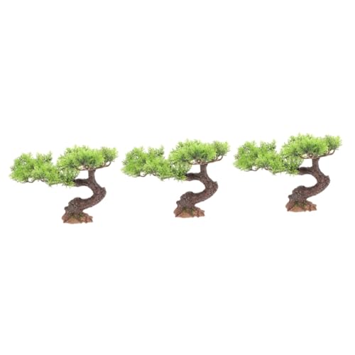 Zerodeko 3St Mikrolandschaftspflanzen Sashimi-Platte künstlicher Tischbaum Ornament Zimmerpflanzen Topfpflanzen drinnen künstliche Pflanzen gefälschte Baumdekore Baum Figur von Zerodeko