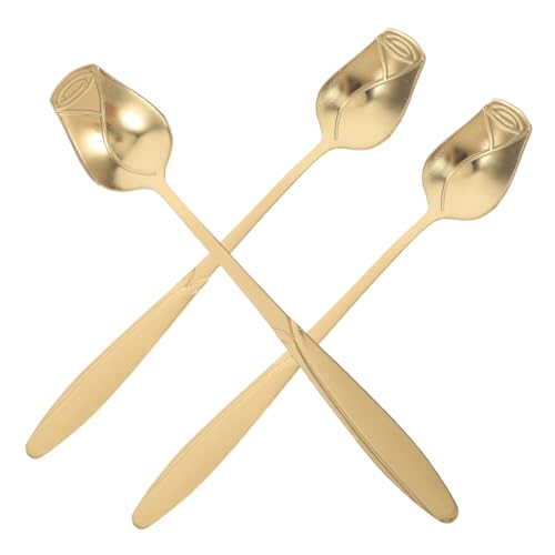 Zerodeko 3 Stücke Dessertlöffel mit Rosenblüten Design Robuste Blumenlöffel für Kaffee Tee und Desserts für Küche und Partys Zerodeko 3 Stücke Dessertlöffel mit Rosenblüten Design Robuste Blumenlöffel für Kaffee Tee und Desserts für Küche und Partys von Zerodeko