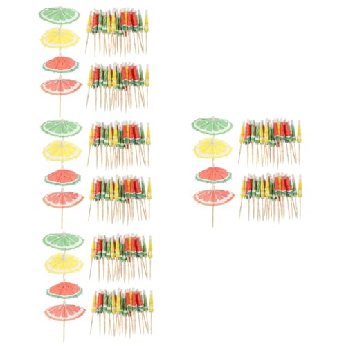Zerodeko 4 Sätze Hawaii Papier Regenschirm Zahnstocher Cocktail Party Für Sommerfeiern Und Cupcake Topper Luau Events Und Outdoor Partys 50 Stück * 4 von Zerodeko