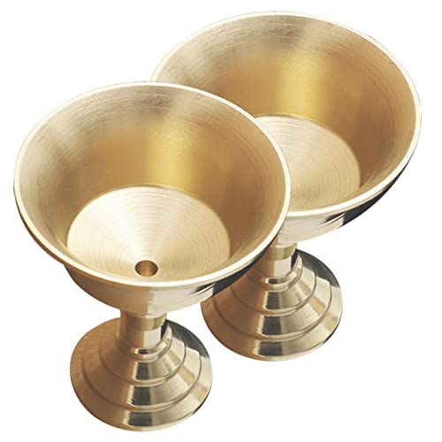 Zerodeko 4stücke Kupfer Lampenhalter Für Buddha Tempel Und Kerzenständer Ghee Lampenfassung Dekorative Öllampe Für Zuhause Für Religiöse Zeremonien Wohnaccessoire von Zerodeko