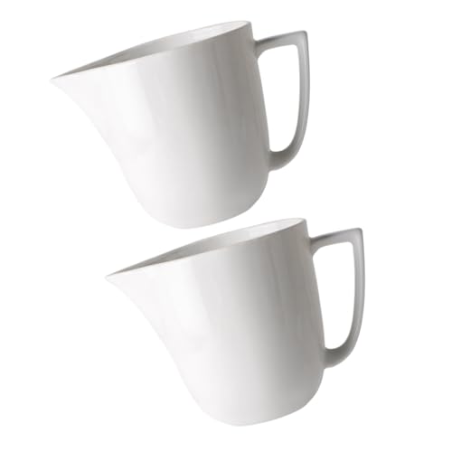 4 Stück Milchkännchen Aus Keramik Kaffeebecher Krug Für Kaffeekunst Sirup Krug Kaffeekunsttasse Milchaufschäumer-dampfschale Sahnekännchen Aus Porzellan Weiß Glas Starker Kaffee von Zerodeko