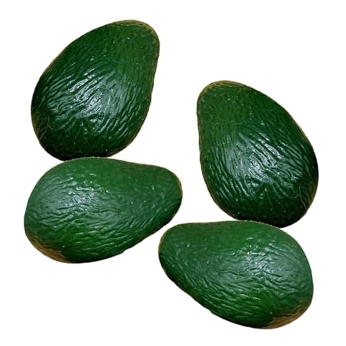Zerodeko Leuchtende Künstliche Avocado-Dekorationen 4 Stück Avocado-Modelle Aus Kunststoff Realistische Simulation Für Schaufenster Heimdekoration Jungen Und Mädchen von Zerodeko