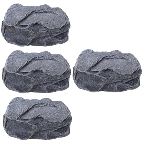 Zerodeko 4 Stück Schlüsselkasten Aus Stein Außen Code Schlüsselversteck Im Freien Klein Faux-Rock-schlüsselversteck Fake Rock Key Hider Schlüsselversteck Für Den Garten Versteckt Harz von Zerodeko