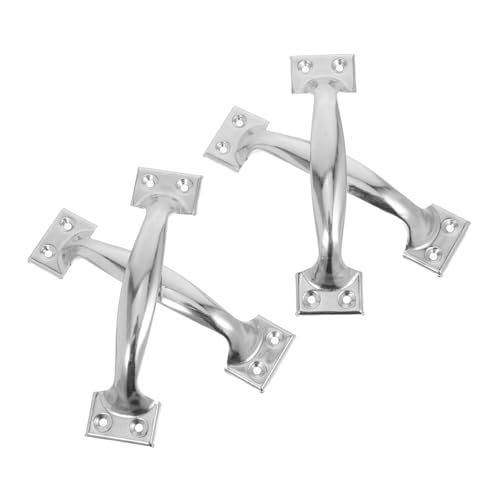 Zerodeko 4 Stück Teiliges Edelstahl Türgriff Ergonomischer Bogen Polierte Oberfläche Langlebig und Rostfrei Stabile Befestigung Geeignet für Innen Außentüren Schränke Tore und Schuppen von Zerodeko