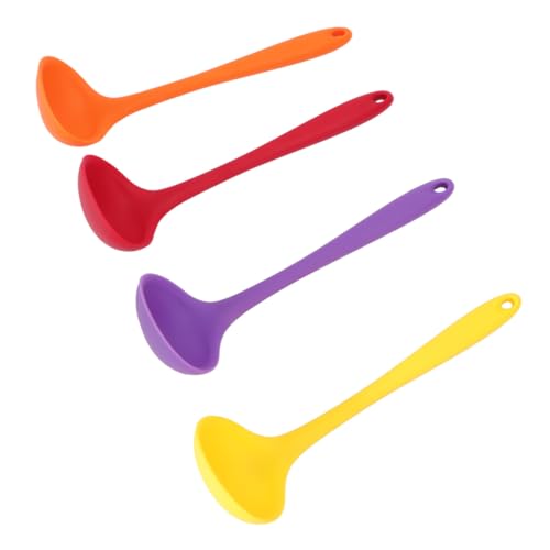 Zerodeko 4 Stück Teiliges Farbiges Silikon Suppenkellen Flexible Hitzebeständige Halbtransparente Antihaft Küchenhelfer Geeignet für Beschichtete Töpfe Vielseitige Kleine Zufällige Farbe Zerodeko 4 Stück Teiliges Farbiges Silikon Suppenkellen Flexible Hitzebeständige Halbtransparente Antihaft Küchenhelfer Geeignet für Beschichtete Töpfe Vielseitige Kleine Zufällige Farbe von Zerodeko