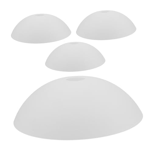 Zerodeko 4 Stück Teiliges Halbrunde Kunststoff Lampenschirme aus PVC Minimalistische Pendelleuchten-abdeckung Sanfte Lichtdiffusion Modernes Design für Wohnzimmer und Schlafzimmer von Zerodeko