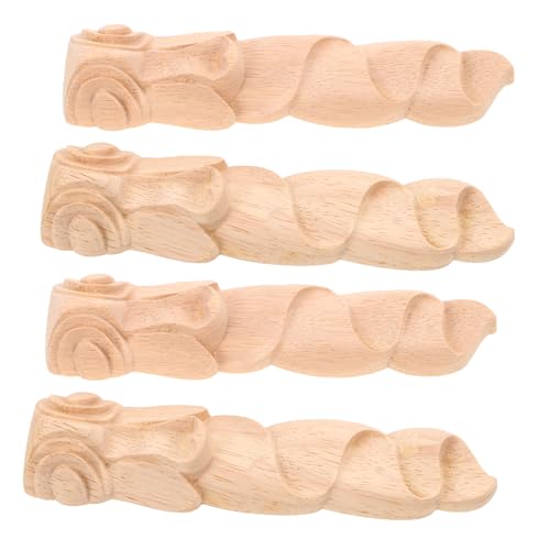 Zerodeko 4 Stück Teiliges Holz Möbelapplikationen Unbearbeitete Europäische Retro Dekorationen Solide Geschnitzte Onlays Vielseitig für Wohnzimmer und Schlafzimmer Natürliche Holzverzierung Zerodeko 4 Stück Teiliges Holz Möbelapplikationen Unbearbeitete Europäische Retro Dekorationen Solide Geschnitzte Onlays Vielseitig für Wohnzimmer und Schlafzimmer Natürliche Holzverzierung von Zerodeko