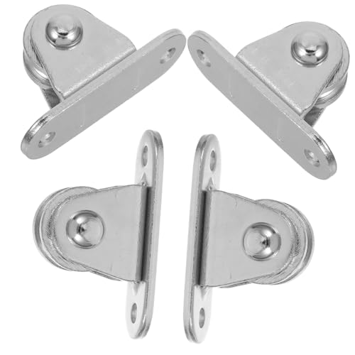 Zerodeko 4 Stück Teiliges Kleine Feste Umlenkrollen mit Geräuschlosem Lager Stabile Seilzugblöcke für Materialtransport und DIY Heavy Duty Wandseilrolle für Vielseitige Anwendungen im von Zerodeko