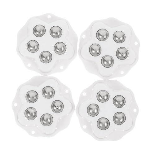 Zerodeko 4 Stück Teiliges Selbstklebende Kleine Möbelrollen aus Edelstahl und Abs Geräuscharm Drehbar Stabile Universalrollen für Aufbewahrungsboxen Mülleimer und Möbel Einfache Montage von Zerodeko