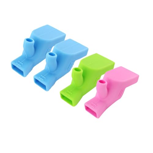 Zerodeko 4 Stück Teiliges Wasserhahnverlängerungs aus Lebensmittelechtem Silikon Bunte Wasserhahnaufsätze für Einfache Installation Geeignet für Badezimmer und Küche Fördert Händewaschen von Zerodeko