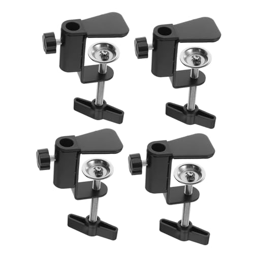 Zerodeko 4 Stück Tischklemme Basis mit -drehung Präzise C-klemme für Werkbank Schreibtischhalterung für Studio Büro Podcast und Kamera Langlebige Kunststoffgriff-basis von Zerodeko