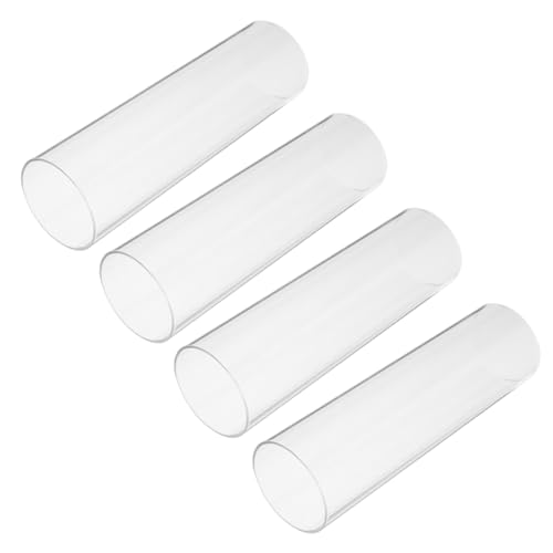 Zerodeko 4 Stück Transparentes Glas-kerzenlampenschirm- Winddicht Glatter Griff Dekorative Glasabdeckung für Kerzen Einfach zu Reinigen und Langlebig von Zerodeko