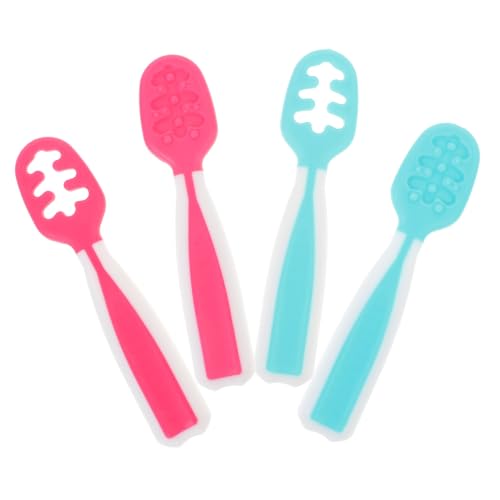 Zerodeko 4stücke Teiliges Cartoon Löffelset Für Kleinkinder Lernlöffel Für Selbstfütterung - Ergonomisches Design Für Beikosteinführung von Zerodeko