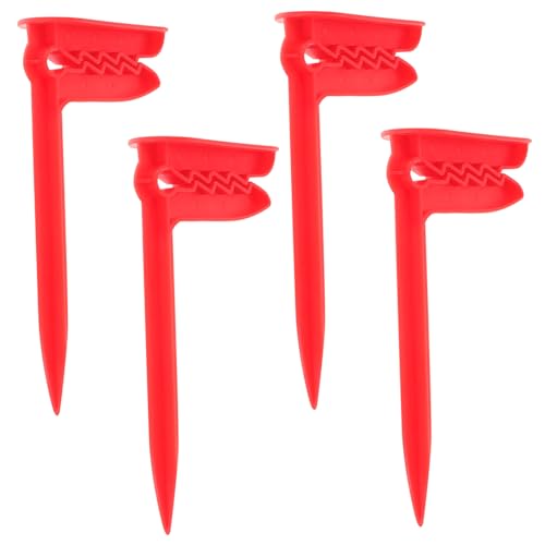 Zerodeko 4 Stücke Wohnmobil-Außenclip Stake-Clips Camping Beach Handtuchclip Picknickdecke Handtuchklemmen Kunststoff Strand Essentials für den Urlaub Strandklemme rot von Zerodeko