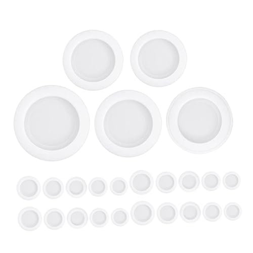 Zerodeko 40 Stück Teiliges Piggy Bank Stopper aus Weißem Elastischem Gummi Runde Kleine Ersatzkappen für Sparbüchsen Langlebiger Verschluss für Optimalen Schutz vor Staub und Feuchtigkeit von Zerodeko