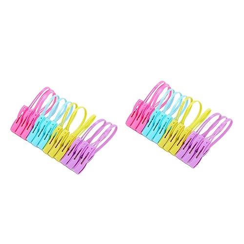 Zerodeko 48 Stück Teiliges Wäscheklammern aus Stahl mit Kunststoffbeschichtung Wetterfeste Mehrzweck Wäscheklammern für Kleidung Handtücher und Stoffe Robuste Clips für Zufällige Farbe von Zerodeko