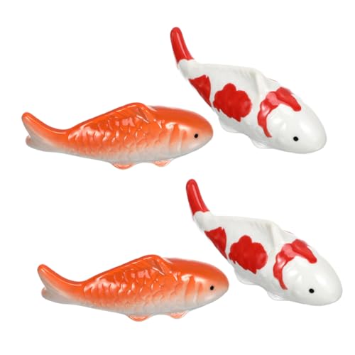Zerodeko 4Stücke Aquarium Keramikfische Künstliche Schwimmende Fischstatuen im Chinesischen für Aquarien Teiche und Schreibtische Landschaftsdekoration Zerodeko 4Stücke Aquarium Keramikfische Künstliche Schwimmende Fischstatuen im Chinesischen für Aquarien Teiche und Schreibtische Landschaftsdekoration von Zerodeko