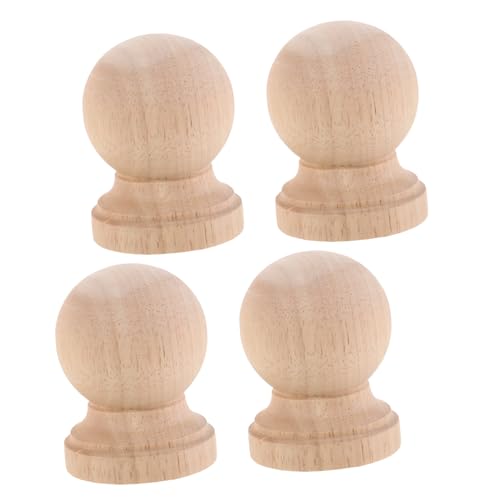 Zerodeko 4stücke Holz-endstück-Ornamente Unbehandelte Holzbaluster Balusterspindeln Holz-deckspindeln Für Geländer Bastelmöbel Hausrenovierung Zerodeko 4stücke Holz-endstück-Ornamente Unbehandelte Holzbaluster Balusterspindeln Holz-deckspindeln Für Geländer Bastelmöbel Hausrenovierung von Zerodeko