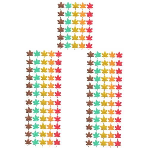 Zerodeko 5 Sätze Pinnwanddekoration Papierschere Decoupage Tischdeko Esstisch Papphefter Autumn Decor Lose Blattpapier Wandtattoos Herbst-Layout- Glitzernde Ahornblätter 30 Stück * 5 von Zerodeko