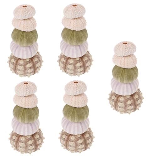 Zerodeko 5 Sätze Seeigel-zubehör Muscheln Exemplar Eines Seeigels Seeigel-Muschel- Seeigelschalen Blumentopf Seeigel Foto Requisite Seeigeltopf Bastelbedarf Hülse 5 Stück * 5 von Zerodeko