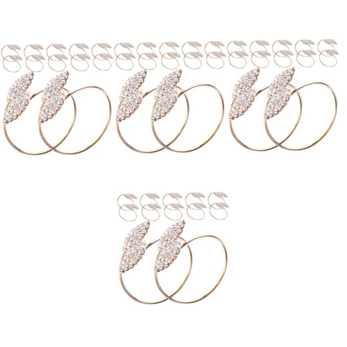 Zerodeko 5 Sätze Serviettenringe Im Blattdesign Für Hochzeiten Partys Und Festliche Tischdekoration Serviettenhalter Für Dinner Und Feiern 12 Stück * 5 von Zerodeko