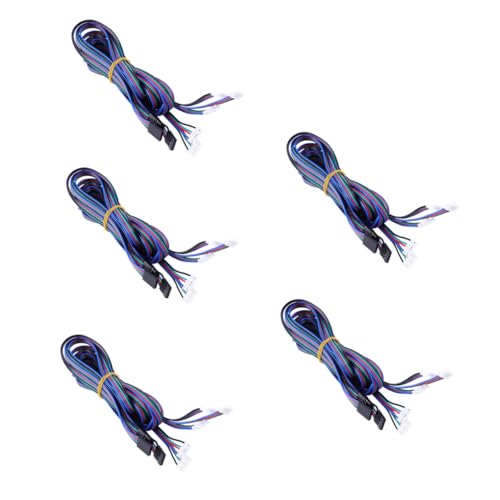 Zerodeko 5 Stück Bipolar Stepper Motor Kabel Verlängerungskabel Drucker Schrittmotoren Kupferkern Einfache Installation Kompatibel mit Nema Schrittmotoren von Zerodeko