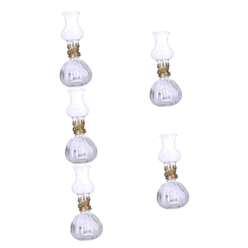 Zerodeko 5 Stück Kerosinlampe schlafzimmerlampe tischlampe Schreibtisch tageslichtlampe petroleumlampen Table Lamps Laternenkamine Fackel Petroleumlampe aus Glas Retro-Petroleumlampe Weiß von Zerodeko