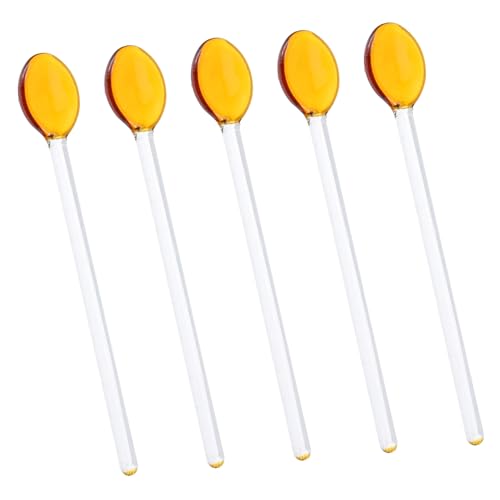 Zerodeko 5 Stück Langer Löffel aus Hochtemperaturbeständige Kaffeelöffel für Tees Desserts und Rühren Transparentes Design Langlebig und Elegant Zerodeko 5 Stück Langer Löffel aus Hochtemperaturbeständige Kaffeelöffel für Tees Desserts und Rühren Transparentes Design Langlebig und Elegant von Zerodeko
