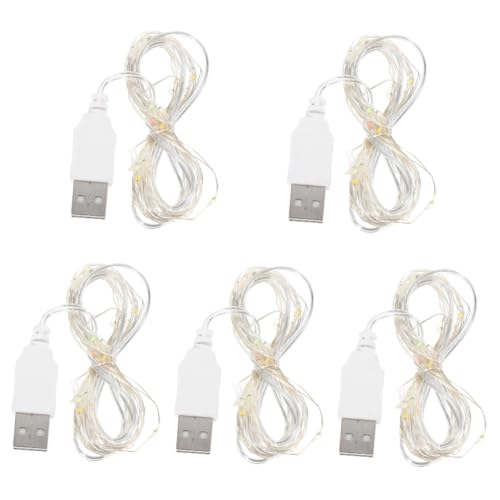 Zerodeko 5 Stück Lichterketten USB Lichterketten Regenbogen Streifenlichter Farbwechsel Weihnachtsbaum Party Layout Requisite Festival Lichter Festival von Zerodeko
