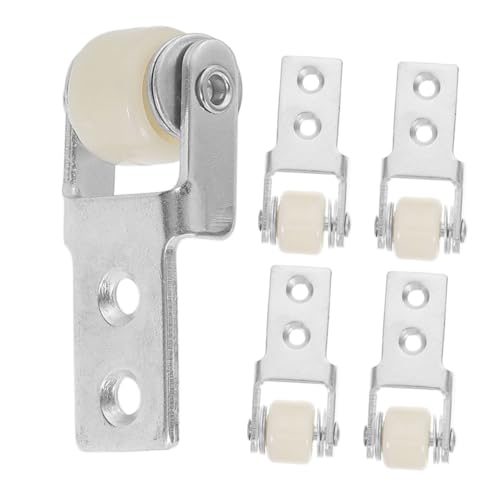 Zerodeko 5 Stück Teiliges Möbel schiebetürrolle aus Nylon und Verzinktem Eisen Verschleißfest Geräuscharm Präzise Laufräder für Schiebetüren Esstische Schränke Kompatibel mit Patio von Zerodeko