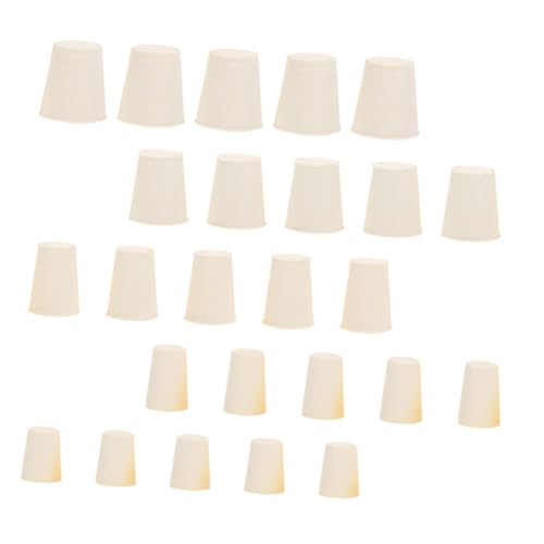 Zerodeko 50 Stück Teiliges Konische Gummistopfen aus Robustem Gummi und Hitzebeständig Laborflaschen Reagenzglasverschluss für Wissenschaftliche Anwendungen von Zerodeko