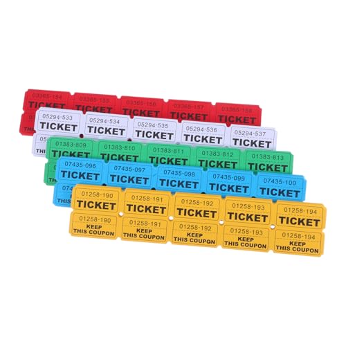 Zerodeko 500 Paare Farbige Doppelrolle Papierkarten für Zirkusse Raffles Schulbelohnungen und Partyd Decorationen Zerodeko 500 Paare Farbige Doppelrolle Papierkarten für Zirkusse Raffles Schulbelohnungen und Partyd Decorationen von Zerodeko